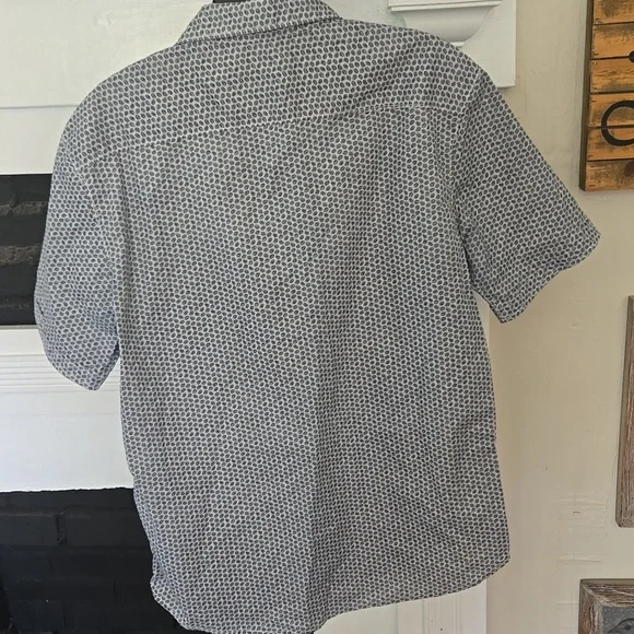 Michael Brandon Blue Print Short Sleeve Shirt - Picture 10 of 10
